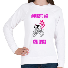PRINTFASHION you and me - Női pulóver - Fehér női pulóver, kardigán