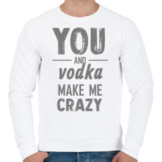 PRINTFASHION You and vodka - Férfi pulóver - Fehér
