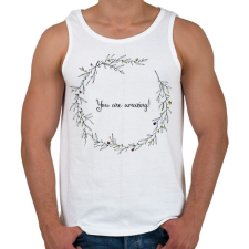PRINTFASHION You are amazing - Férfi atléta - Fehér atléta, trikó