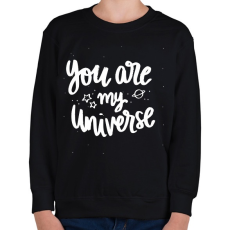 PRINTFASHION You are my Universe - Gyerek pulóver - Fekete