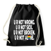 PRINTFASHION ... you are not alone. - humanista - LMBT / LMBTQIA (134) - Sportzsák, Tornazsák - Fekete