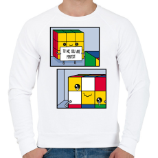 PRINTFASHION You are perfect - Férfi pulóver - Fehér