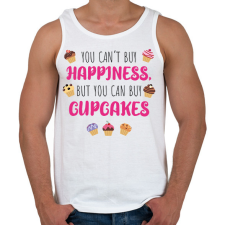 PRINTFASHION You can't by happiness - Férfi atléta - Fehér atléta, trikó