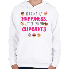 PRINTFASHION You can't by happiness - Gyerek kapucnis pulóver - Fehér gyerek pulóver, kardigán