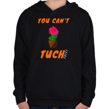 PRINTFASHION you can tuch this - Gyerek kapucnis pulóver - Fekete gyerek pulóver, kardigán