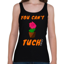 PRINTFASHION you can tuch this - Női atléta - Fekete női trikó