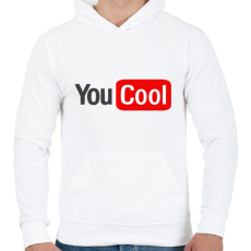 PRINTFASHION you cool - Férfi kapucnis pulóver - Fehér