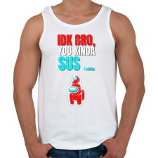 PRINTFASHION You kinda Sus! - Among Us - Férfi atléta - Fehér atléta, trikó