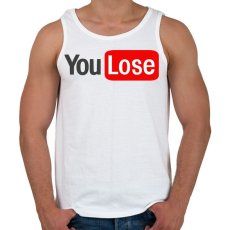 PRINTFASHION you lose - Férfi atléta - Fehér