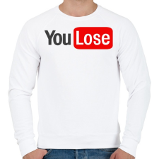 PRINTFASHION you lose - Férfi pulóver - Fehér férfi pulóver, kardigán