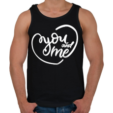 PRINTFASHION You & me - Férfi atléta - Fekete