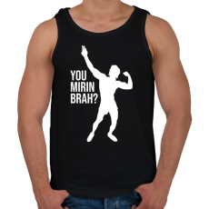 PRINTFASHION You Mirin Brah - Zyzz - Férfi atléta - Fekete