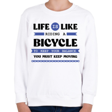 PRINTFASHION You must keep movinf - Gyerek pulóver - Fehér gyerek pulóver, kardigán