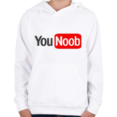 PRINTFASHION you noob - Gyerek kapucnis pulóver - Fehér