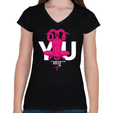 PRINTFASHION You're my dope - Női V-nyakú póló - Fekete