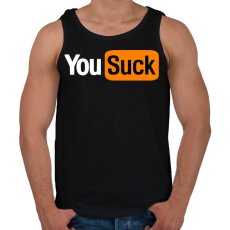 PRINTFASHION you suck - Férfi atléta - Fekete