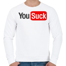 PRINTFASHION you suck - Férfi pulóver - Fehér