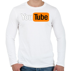 PRINTFASHION you tube - Férfi hosszú ujjú póló - Fehér