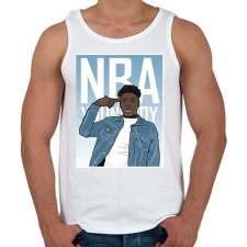 PRINTFASHION Youngboy NBA - Férfi atléta - Fehér atléta, trikó