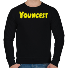 PRINTFASHION Youngest - Legkisebb tesó - Férfi pulóver - Fekete