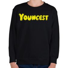 PRINTFASHION Youngest - Legkisebb tesó - Gyerek pulóver - Fekete gyerek pulóver, kardigán