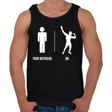 PRINTFASHION Your Boyfriend - Me - Zyzz Gym - Férfi atléta - Fekete atléta, trikó