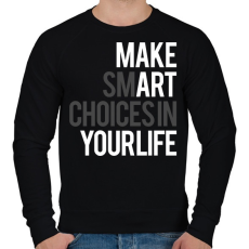 PRINTFASHION Your life - Férfi pulóver - Fekete