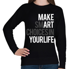 PRINTFASHION Your life - Női pulóver - Fekete női pulóver, kardigán