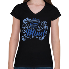 PRINTFASHION Your mind - Női V-nyakú póló - Fekete női póló