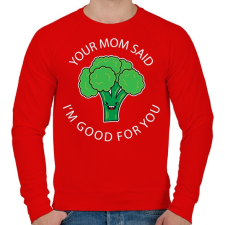 PRINTFASHION Your mom said - Férfi pulóver - Piros férfi pulóver, kardigán