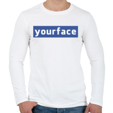 PRINTFASHION yourface - Férfi hosszú ujjú póló - Fehér férfi póló