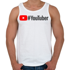 PRINTFASHION Youtuber - Férfi atléta - Fehér atléta, trikó