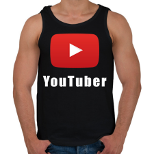 PRINTFASHION YouTuber - Férfi atléta - Fekete atléta, trikó