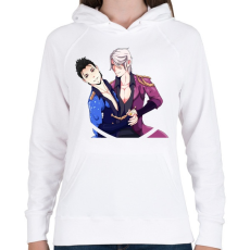 PRINTFASHION Yuri!!! on Ice - Női kapucnis pulóver - Fehér