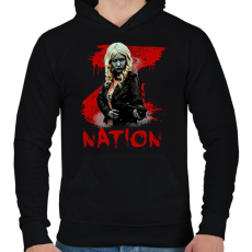 PRINTFASHION z nation-lucy - Férfi kapucnis pulóver - Fekete
