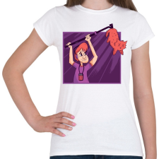 PRINTFASHION Zajfogó macska - Női póló - Fehér női póló