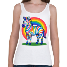 PRINTFASHION Zebra - Női atléta - Fehér