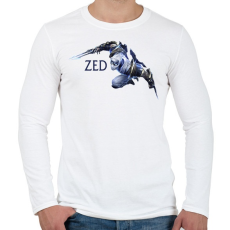 PRINTFASHION Zed - Férfi hosszú ujjú póló - Fehér
