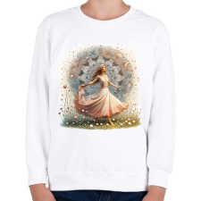 PRINTFASHION Zen lány - Gyerek pulóver - Fehér gyerek pulóver, kardigán