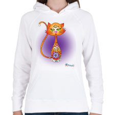 PRINTFASHION Zencic - Női kapucnis pulóver - Fehér női pulóver, kardigán