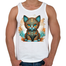 PRINTFASHION Zencica - Férfi atléta - Fehér