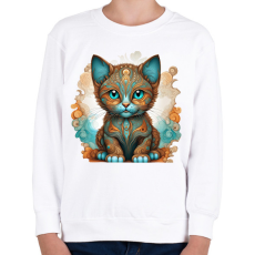 PRINTFASHION Zencica - Gyerek pulóver - Fehér