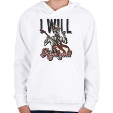 PRINTFASHION Zene 01 - I will Rock you! - Gyerek kapucnis pulóver - Fehér gyerek pulóver, kardigán