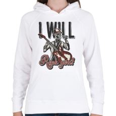 PRINTFASHION Zene 01 - I will Rock you! - Női kapucnis pulóver - Fehér