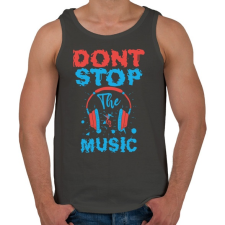 PRINTFASHION Zene - don't stop the music - Férfi atléta - Sötétszürke atléta, trikó