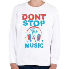 PRINTFASHION Zene - don't stop the music - Gyerek pulóver - Fehér gyerek pulóver, kardigán