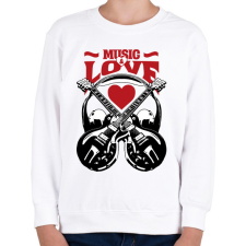PRINTFASHION Zene és szerelem - Gyerek pulóver - Fehér gyerek pulóver, kardigán
