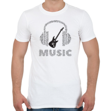 PRINTFASHION Zene - Férfi póló - Fehér férfi póló