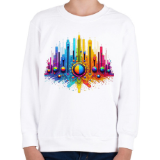 PRINTFASHION Zene - Gyerek pulóver - Fehér