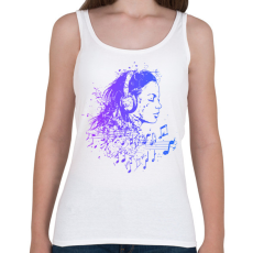 PRINTFASHION Zene hangulat - Női atléta - Fehér